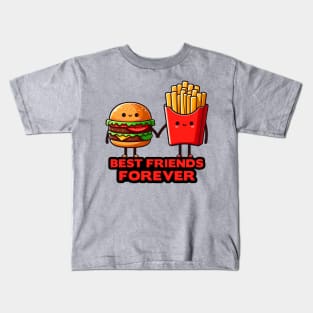 Hamburger and French Fries Best Friends Forever Kids T-Shirt